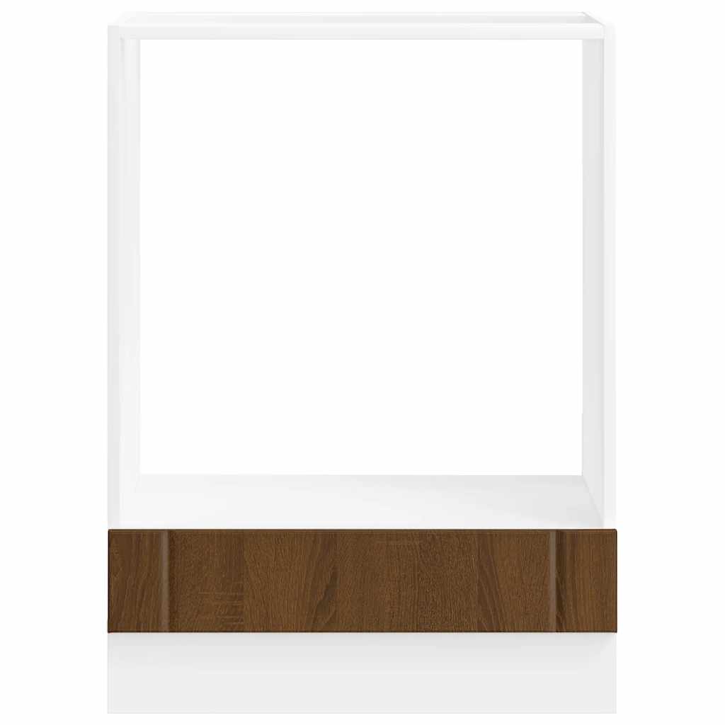 vidaXL Oven Cabinet Lucca Brown Oak Engineered Wood 4