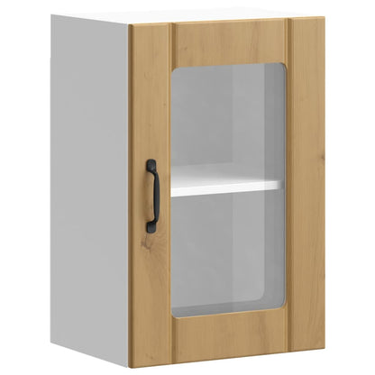 vidaXL Kitchen Wall Cabinet with Glass Door Lucca Artisan Oak 2