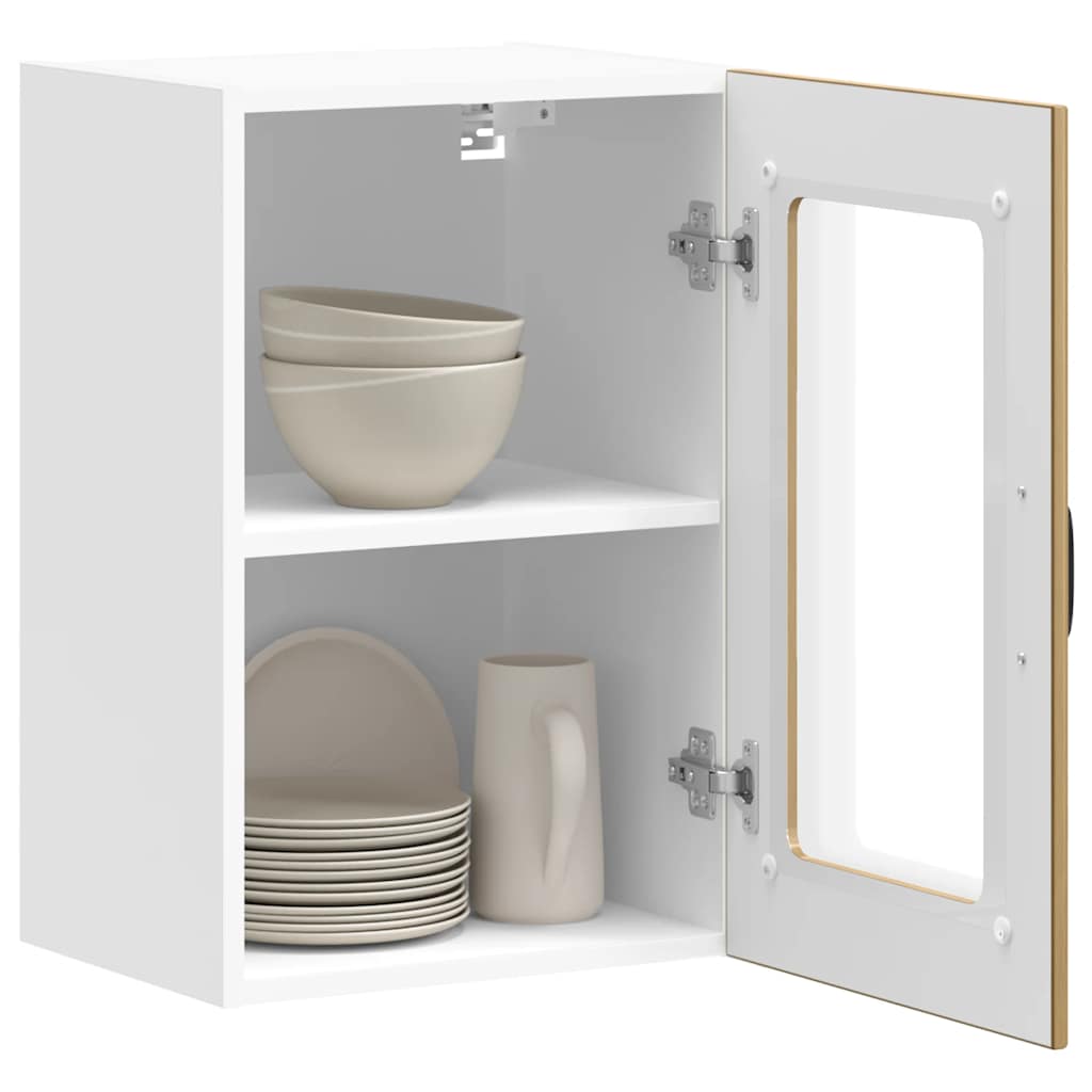 vidaXL Kitchen Wall Cabinet with Glass Door Lucca Artisan Oak 5
