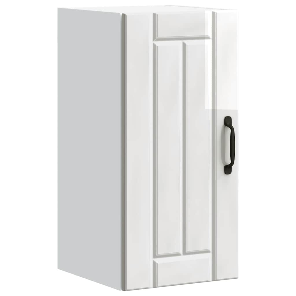 vidaXL Kitchen Wall Cabinet Lucca High Gloss White Engineered Wood 1