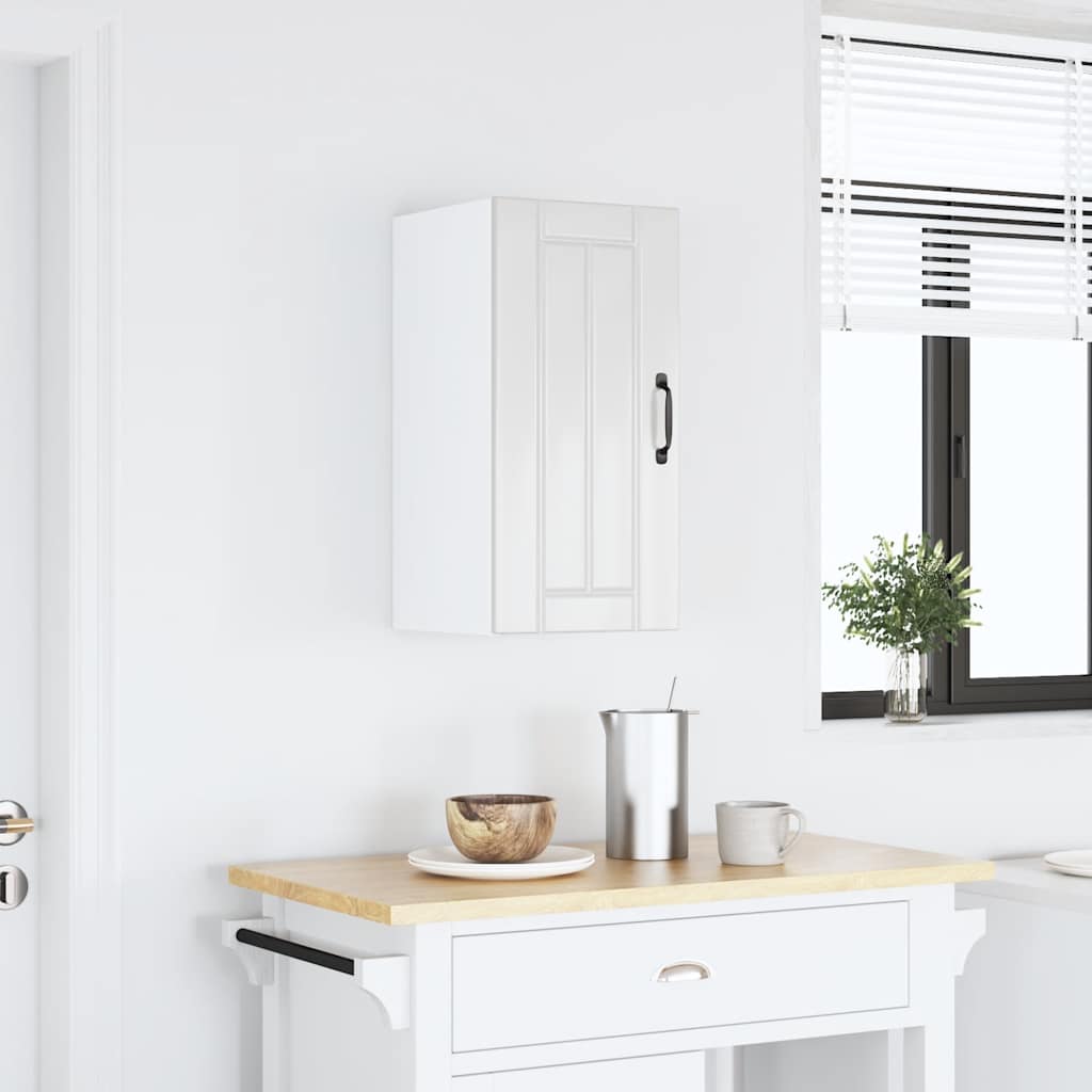 vidaXL Kitchen Wall Cabinet Lucca High Gloss White Engineered Wood 2