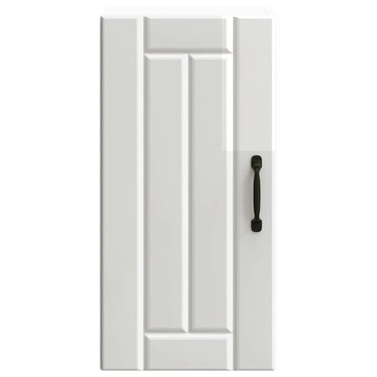 vidaXL Kitchen Wall Cabinet Lucca High Gloss White Engineered Wood 4