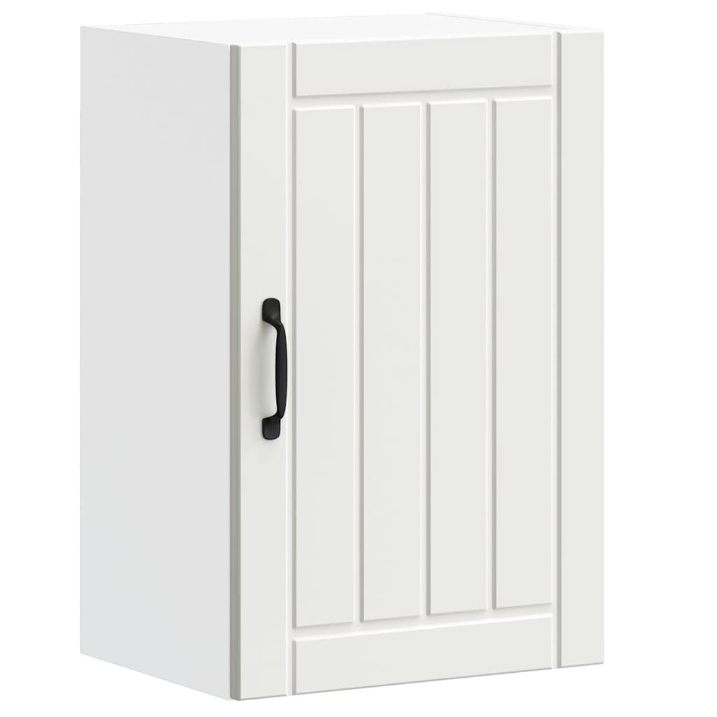 vidaXL Kitchen Wall Cabinet Lucca White Engineered Wood 2