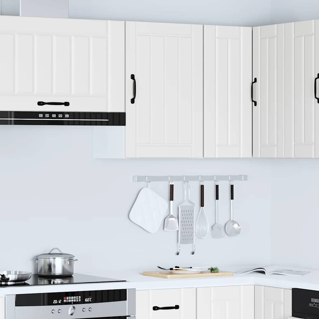 vidaXL Kitchen Wall Cabinet Lucca White Engineered Wood 4