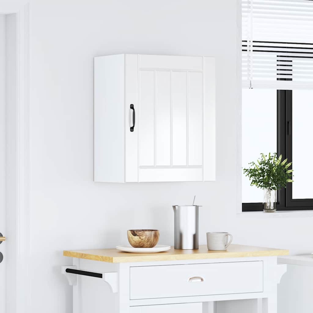 vidaXL Kitchen Wall Cabinet Lucca High Gloss White Engineered Wood 3