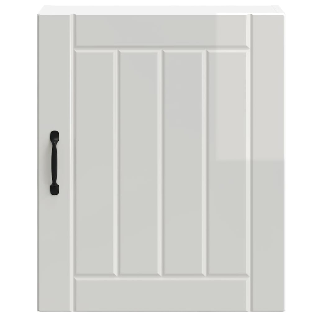 vidaXL Kitchen Wall Cabinet Lucca High Gloss White Engineered Wood 5