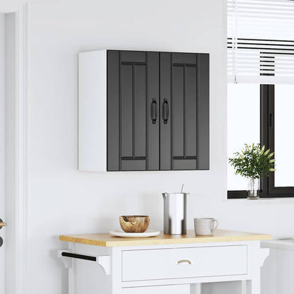 vidaXL Kitchen Wall Cabinet Lucca Black Engineered Wood 4