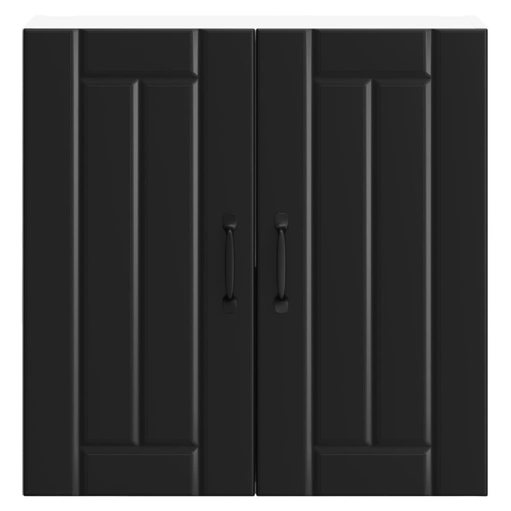 vidaXL Kitchen Wall Cabinet Lucca Black Engineered Wood 5