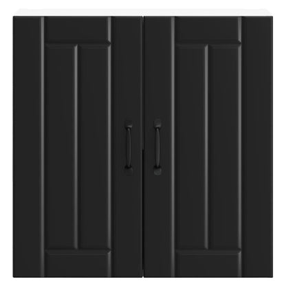 vidaXL Kitchen Wall Cabinet Lucca Black Engineered Wood 5