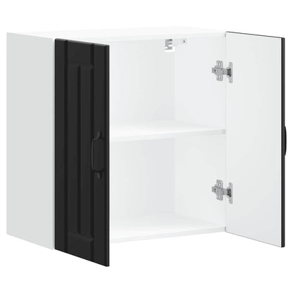 vidaXL Kitchen Wall Cabinet Lucca Black Engineered Wood 6