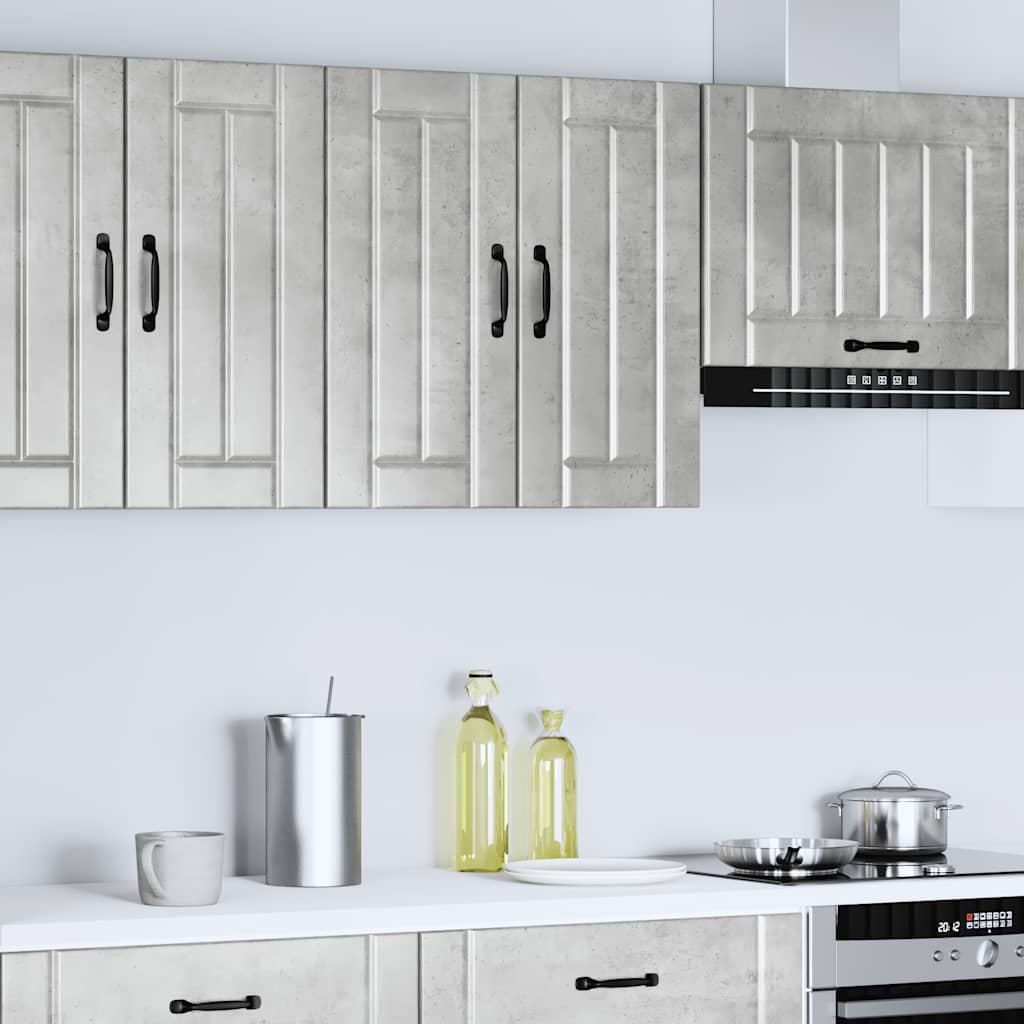 vidaXL Kitchen Wall Cabinet Lucca Concrete Grey Engineered Wood 3