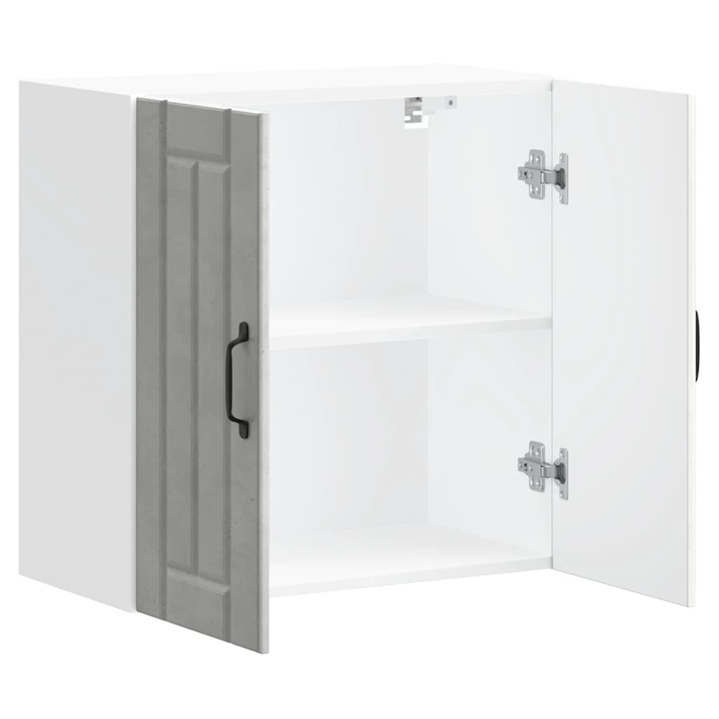 vidaXL Kitchen Wall Cabinet Lucca Concrete Grey Engineered Wood 6