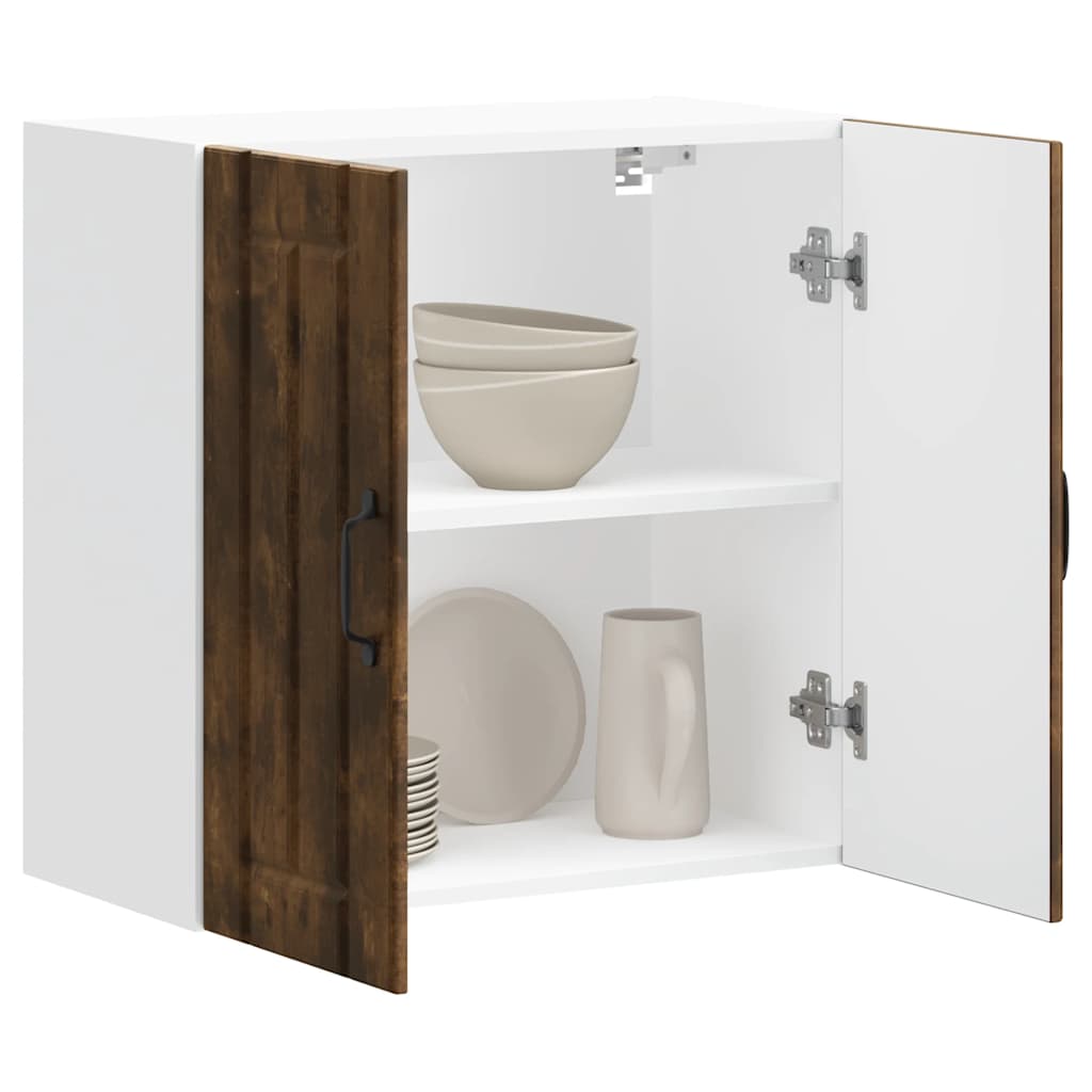 vidaXL Kitchen Wall Cabinet Lucca Smoked Oak Engineered Wood 1