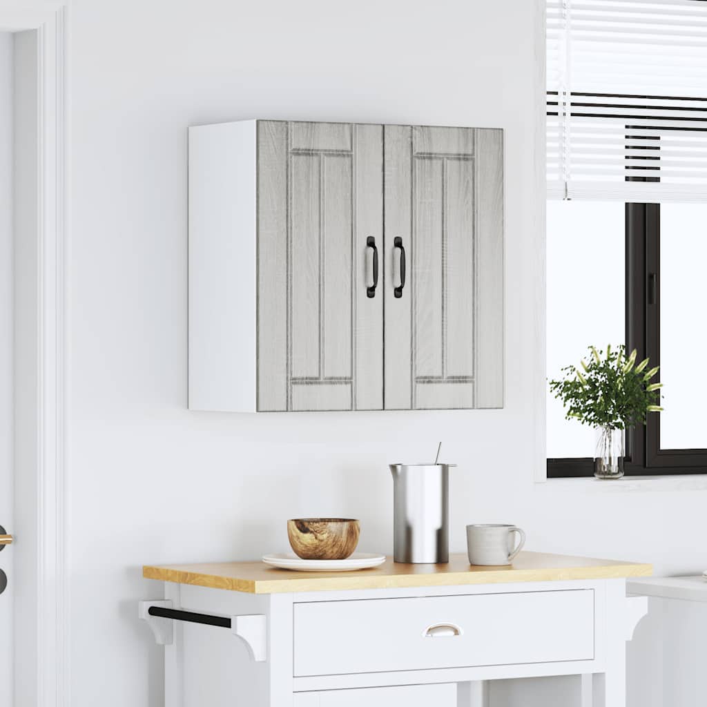 vidaXL Kitchen Wall Cabinet Lucca Grey Sonoma Engineered Wood 4
