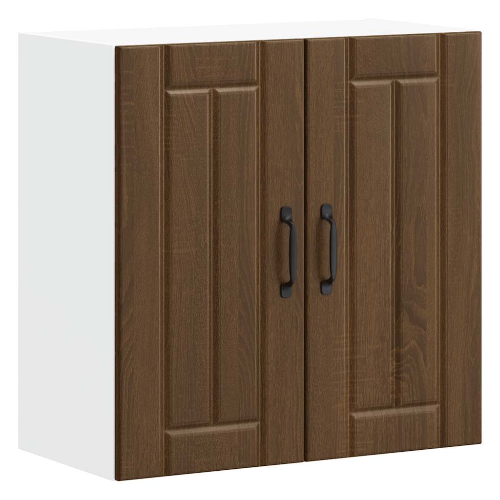 vidaXL Kitchen Wall Cabinet Lucca Brown Oak Engineered Wood 2