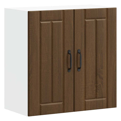 vidaXL Kitchen Wall Cabinet Lucca Brown Oak Engineered Wood 2