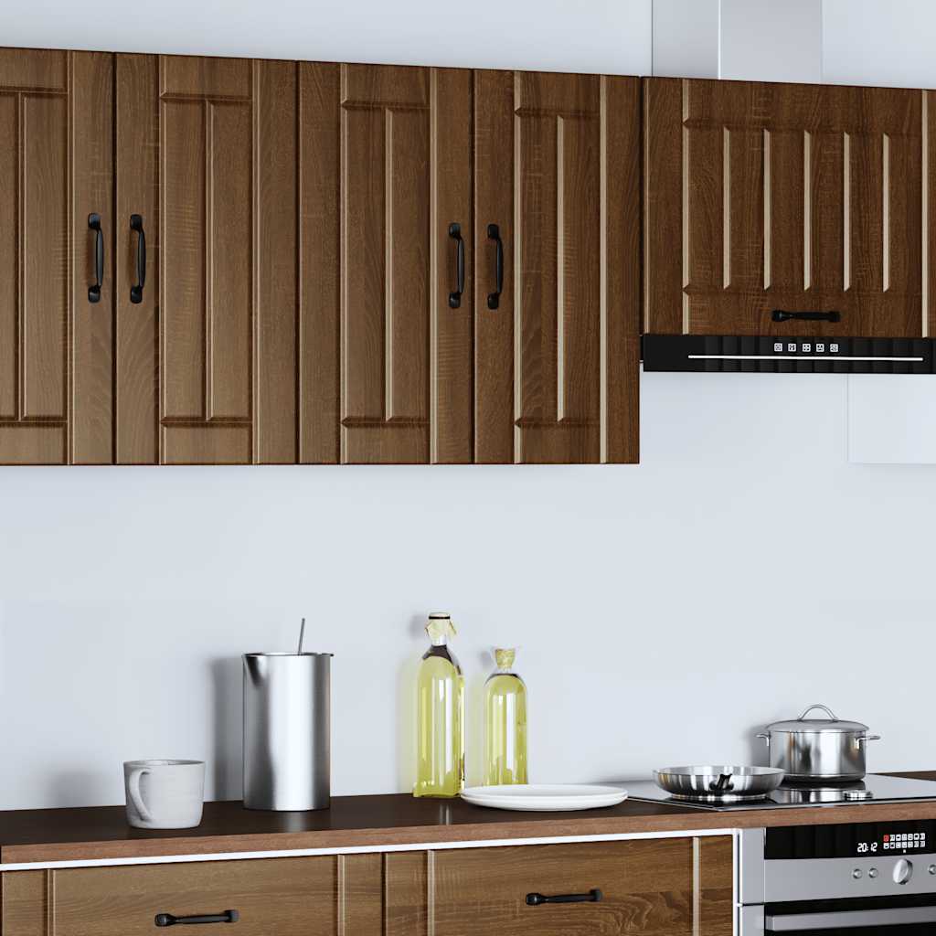 vidaXL Kitchen Wall Cabinet Lucca Brown Oak Engineered Wood 3