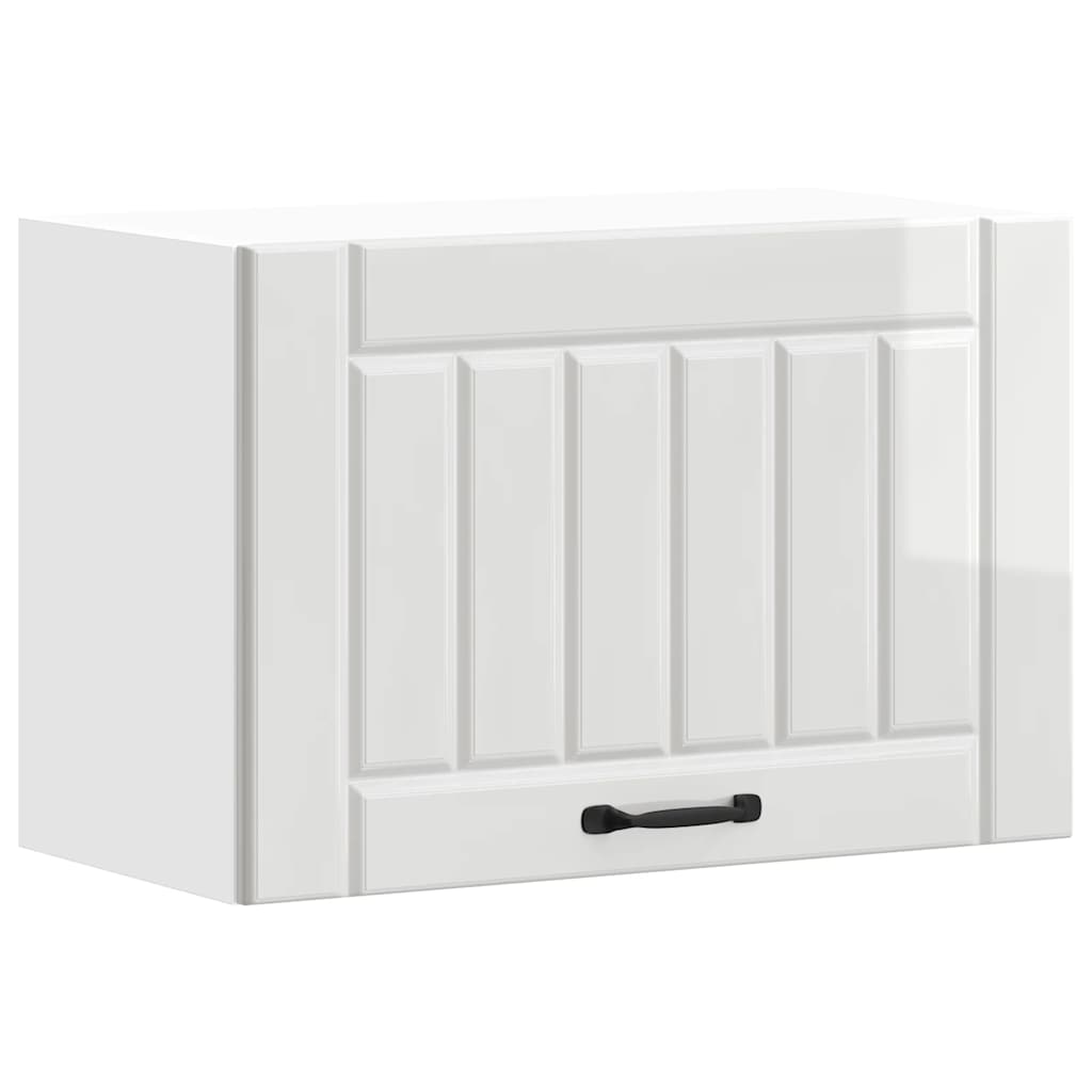 vidaXL Kitchen Wall Cabinet Lucca High Gloss White Engineered Wood 2