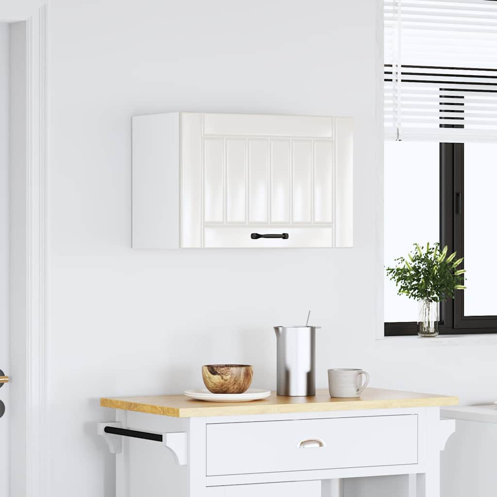 vidaXL Kitchen Wall Cabinet Lucca High Gloss White Engineered Wood 3