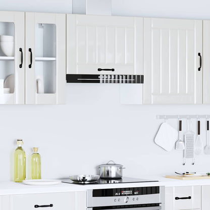 vidaXL Kitchen Wall Cabinet Lucca High Gloss White Engineered Wood 4