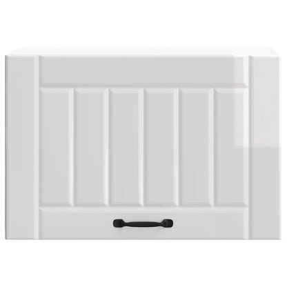 vidaXL Kitchen Wall Cabinet Lucca High Gloss White Engineered Wood 5