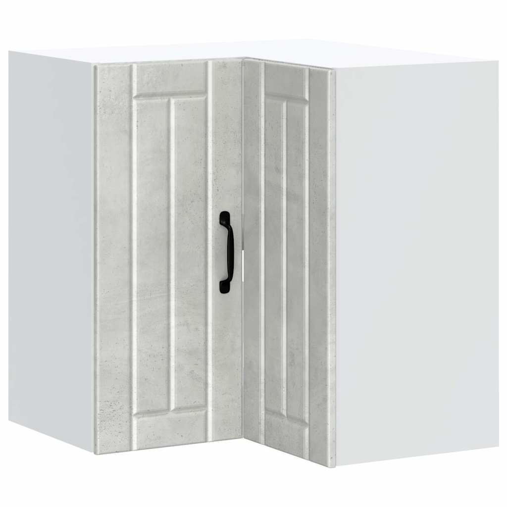 vidaXL Kitchen Wall Corner Cabinet Lucca Concrete Grey Engineered Wood 2