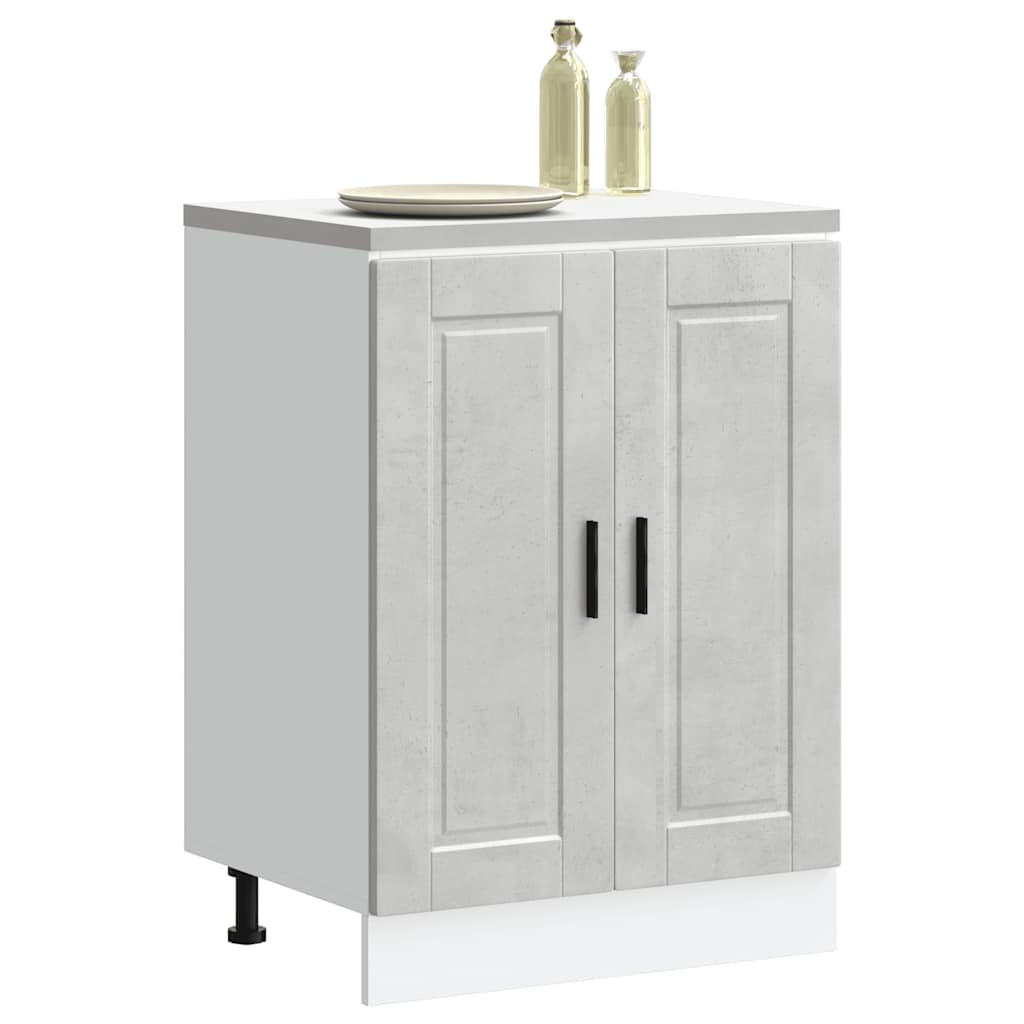 vidaXL Kitchen Base Cabinet "Porto" Engineered Wood Concrete Grey