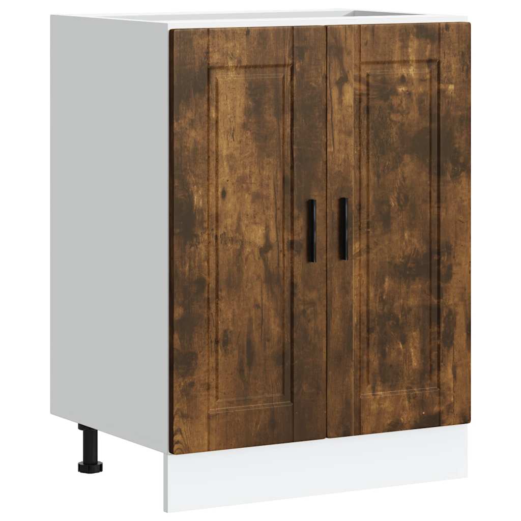 vidaXL Kitchen Base Cabinet Porto Smoked Oak Engineered Wood 2