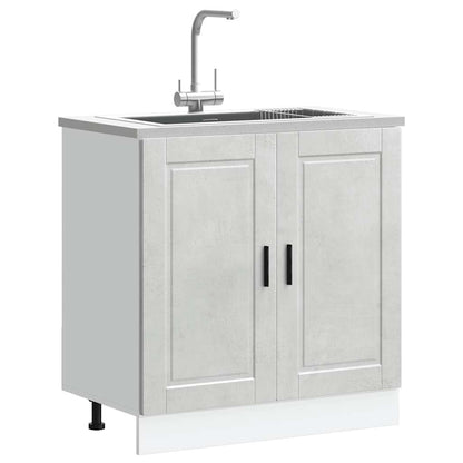 vidaXL Kitchen Base Cabinet "Porto" Engineered Wood Concrete Grey