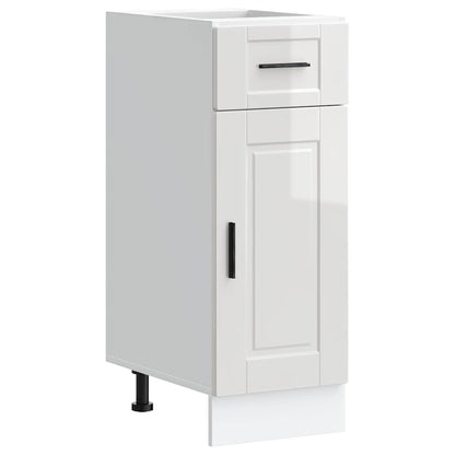 vidaXL Kitchen Base Cabinet Porto High Gloss White Engineered Wood 2