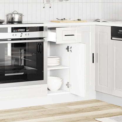vidaXL Kitchen Base Cabinet Porto High Gloss White Engineered Wood 3