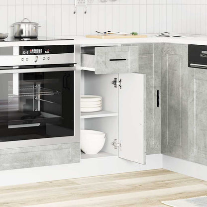 vidaXL Kitchen Base Cabinet Porto Concrete Grey Engineered Wood 3