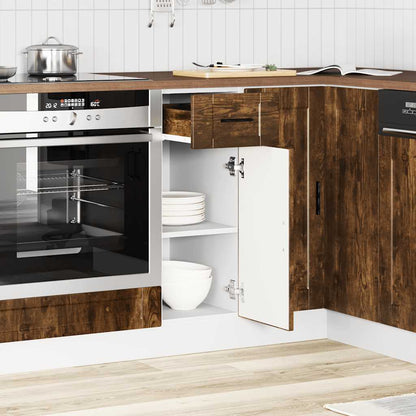 vidaXL Kitchen Base Cabinet Porto Smoked Oak Engineered Wood 3