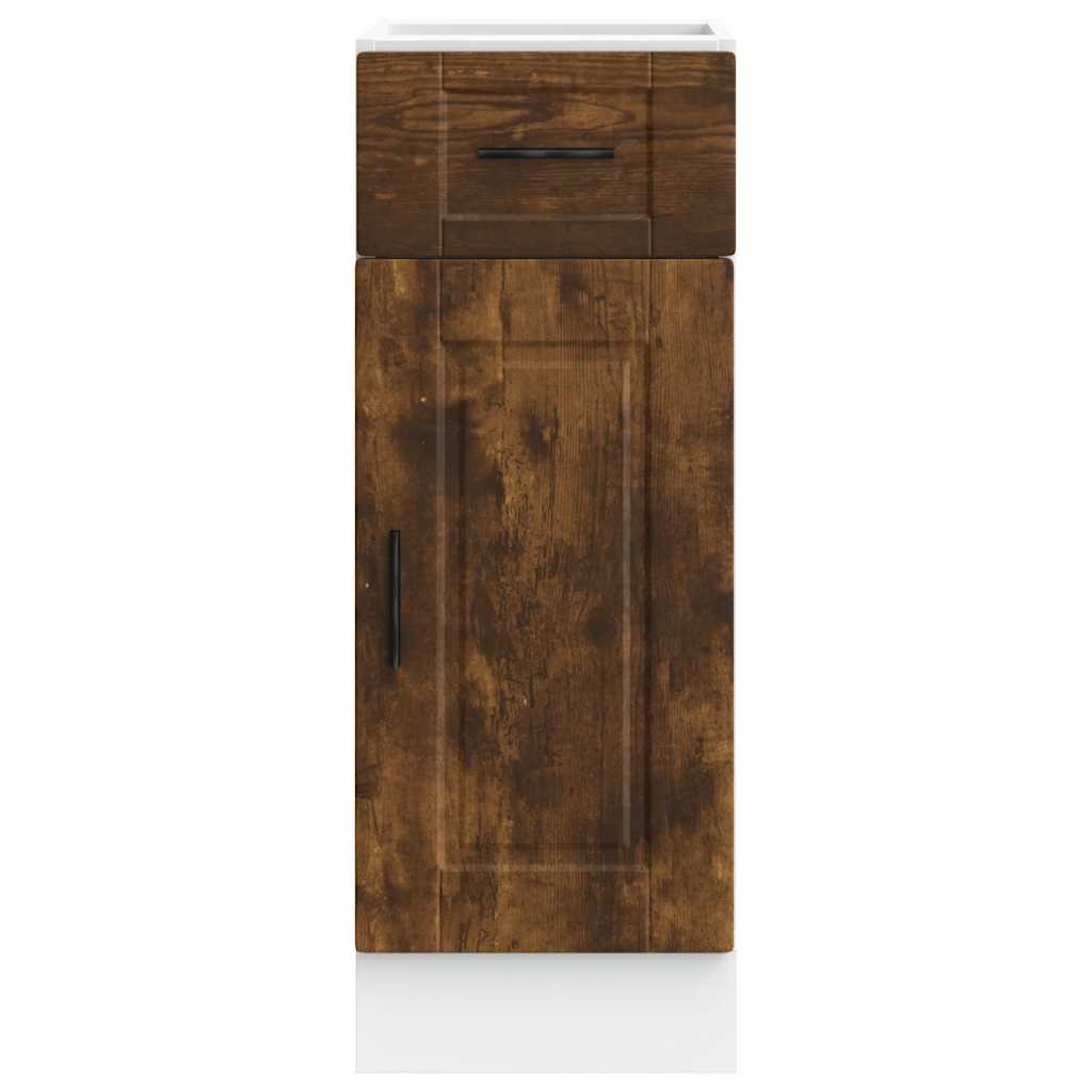 vidaXL Kitchen Base Cabinet Porto Smoked Oak Engineered Wood 4