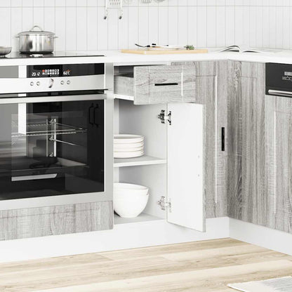 vidaXL Kitchen Base Cabinet Porto Grey Sonoma Engineered Wood 3