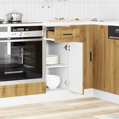 vidaXL Kitchen Base Cabinet Porto Artisan Oak Engineered Wood 3