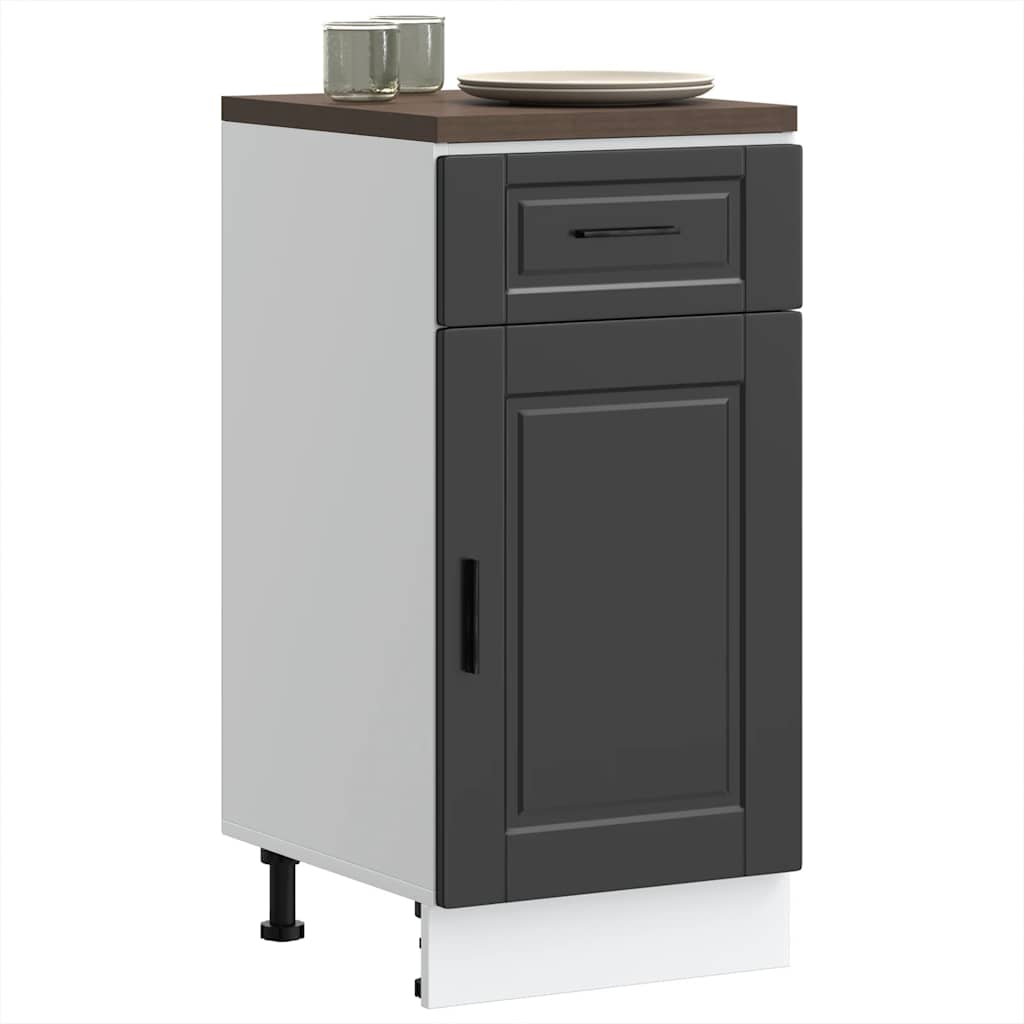 vidaXL Kitchen Base Cabinet "Porto" Engineered Wood Black