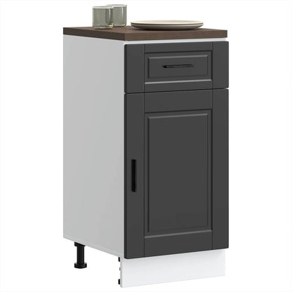 vidaXL Kitchen Base Cabinet "Porto" Engineered Wood Black