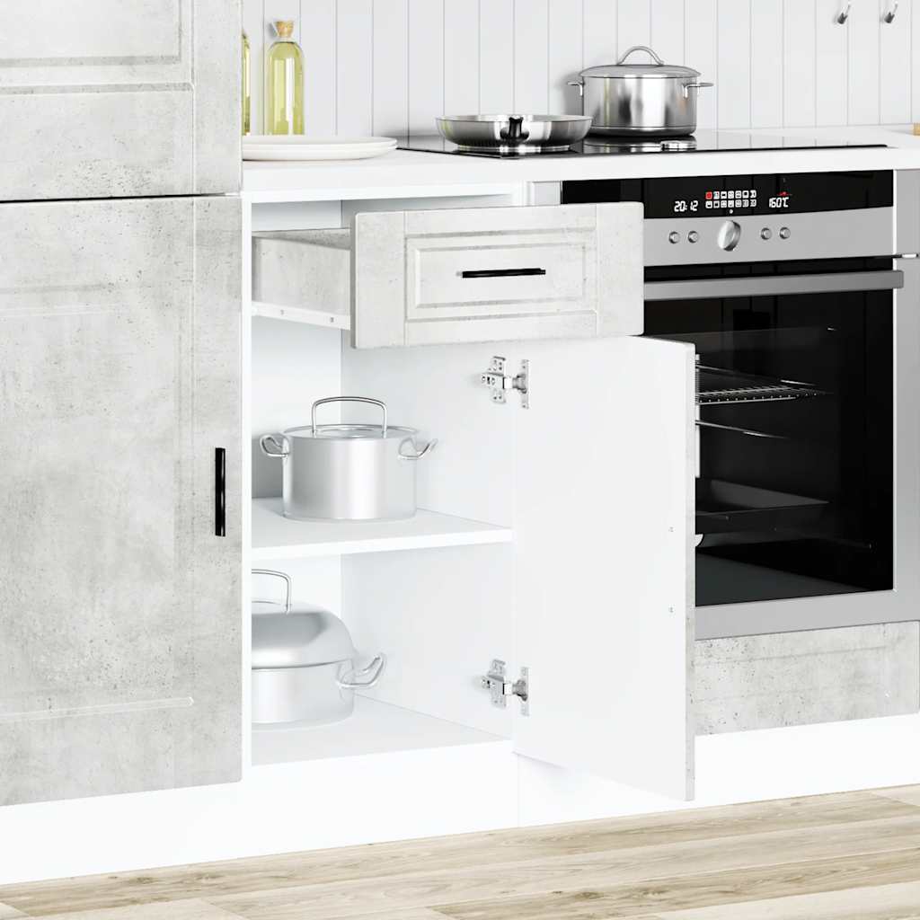 vidaXL Kitchen Base Cabinet "Porto" Engineered Wood Concrete Grey