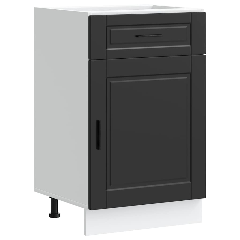 vidaXL Kitchen Base Cabinet Porto Black Engineered Wood 2