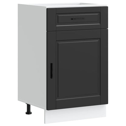 vidaXL Kitchen Base Cabinet Porto Black Engineered Wood 2