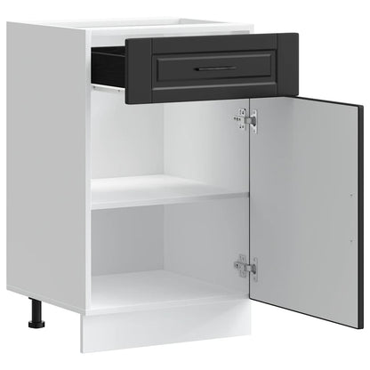 vidaXL Kitchen Base Cabinet Porto Black Engineered Wood 5
