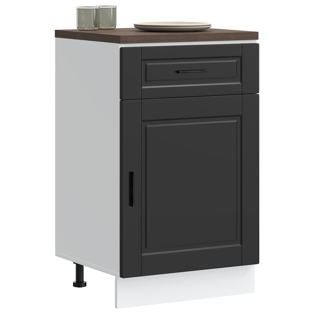 vidaXL Kitchen Base Cabinet Porto Black Engineered Wood 1