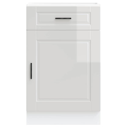 vidaXL Kitchen Base Cabinet Porto High Gloss White Engineered Wood 4