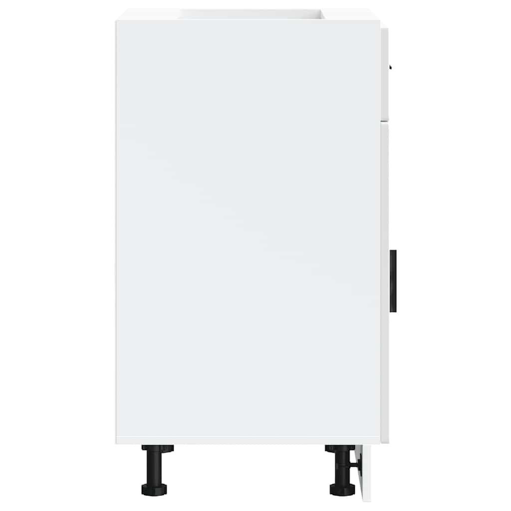 vidaXL Kitchen Base Cabinet Porto High Gloss White Engineered Wood 6
