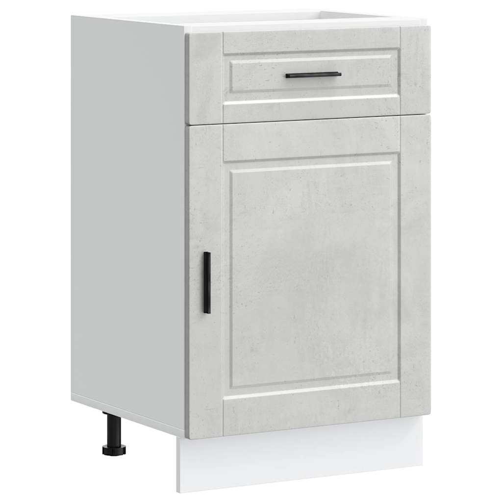 vidaXL Kitchen Base Cabinet Porto Concrete Grey Engineered Wood 2