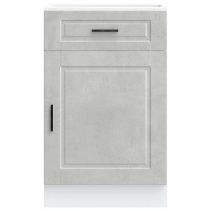vidaXL Kitchen Base Cabinet Porto Concrete Grey Engineered Wood 4