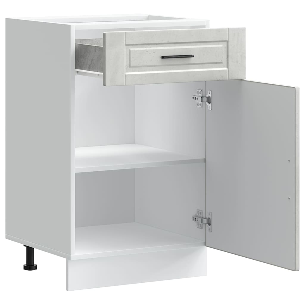 vidaXL Kitchen Base Cabinet Porto Concrete Grey Engineered Wood 5