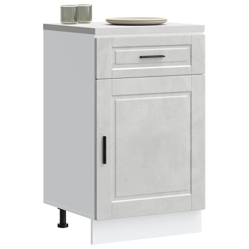 vidaXL Kitchen Base Cabinet Porto Concrete Grey Engineered Wood 1