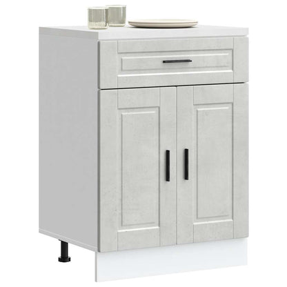 vidaXL Kitchen Base Cabinet "Porto" Engineered Wood Concrete Grey